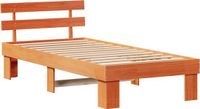 vidaXL Bedframe Massief Grenenhout Wasbruin 100 x 200 cm