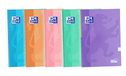 OXFORD School Classic Write & Erase Notitieboek, spiraalbinding, 4 x 4, met rand, 80 vellen, pastelkleuren