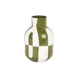 Present Time vaas Dublin Circles 16x5x25 cm - luxegroen/wit