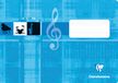 Clairefontaine 31514C - Cahier de musique A5 paysage 16p portées 90g turquoise
