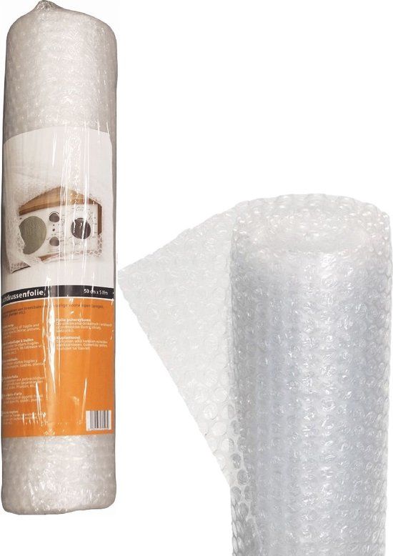 Merkloos Noppenfolie - Bubbeltjesplastic - 5 mtr x 40 cm - Transparant