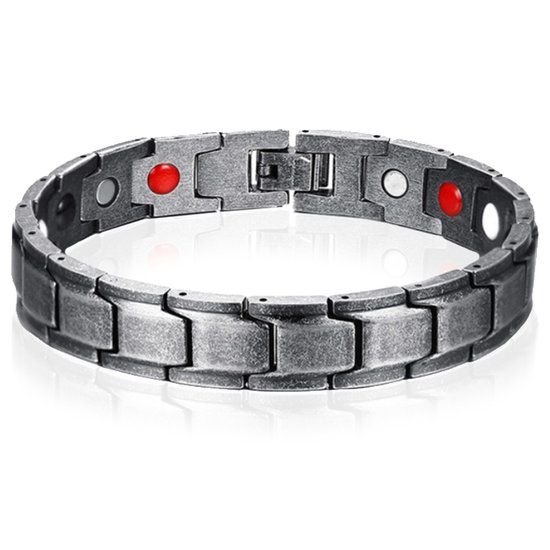 Mendes Steel Magnetische heren armband Edelstaal Used Look