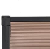 vidaXL Deurluifel 396x90 cm polycarbonaat zwart