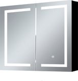 SensaHome Spiegelkast met LED-verlichting - Badkamerkast - 3 kleuren LED - 60x65cm
