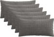 vidaXL Kussensloop 6 stuks ALMELO Donkergrijs 40 x 70 cm corduroy