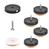 Wagner QuickClick® Viltglijders, meubelglijders, set van 4 stuks, om vast te schroeven, 4 x basis, schroef + glijinzetstuk vervangbaar, speciale vezel SYNO, diameter Ø 30 mm, Made in DE, 16782500