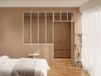 Vente-unique Atelierraam met bovenlicht in thermisch gelakt aluminium - B120 x H130 + B83 x H40 cm - Wit - BAYVIEW