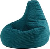 icon Dalton Pouf Fauteuil Velours côtelé Bleu-vert