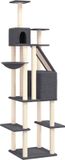 vidaXL Kattenmeubel met sisal krabpalen 201 cm donkergrijs