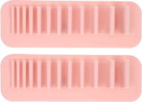 Bol Porte-pinceaux de maquillage - 2 pièces Porte-pinceaux cosmétiques en silicone - Organiseur de porte-brosse à dents à monter au mur Blanc