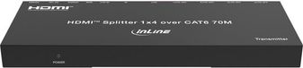InLine® Video Splitter/Extender, 1x4, Cat.6, HDMI 4K/30Hz, Kit, incl ontvangers