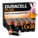 DURACELL Plus C Alkaline batterijen, 20 Stuks, 1.5V, LR14