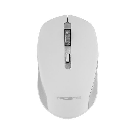 Tacens 6ZENITHWPT Toetsenbord en Muis Combo, RF Draadloos, QWERTY Portugees, Zilver/Wit