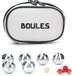 Kikkerland Jeu de Boules Set - 6 Ballen - Zilver - Buitenspeelgoed - Voor kinderen en volwassenen - Small
