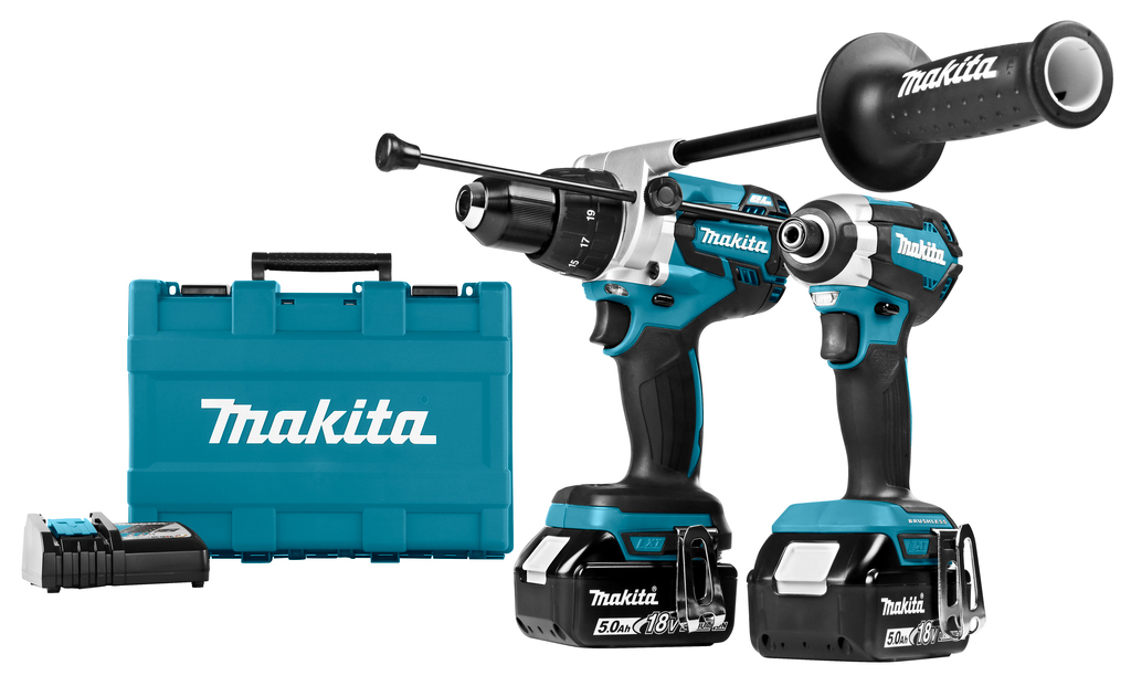 Makita 18 V Combiset voor zwaardere (klop)boor- en (slag)schroefklussen