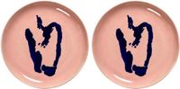 Serax Ottolenghi Feast Bord M Roze/Blauw 22 Ø 2 stuks