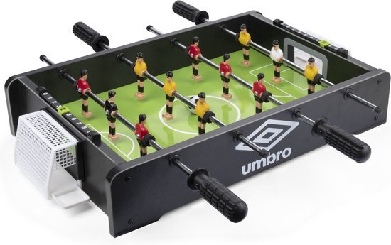 Umbro Kicktafel - Tafelvoetbal - met 12 spelers - Incl. 2 Tafelvoetbalballen - Zwart