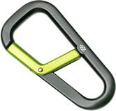 The James Brand The Hardin Black + Electric Moss Karabiner