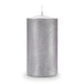 Metallic bekraste kaars diameter 8 cm hoogte 15 cm - goud