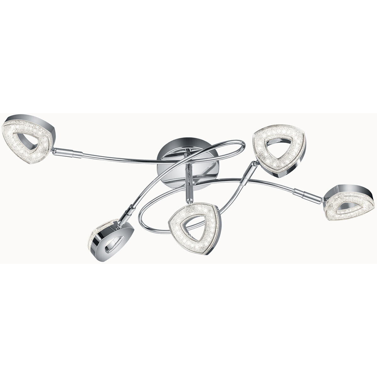 BES LED LED Plafondlamp - Plafondverlichting - Trion Turon - 20W - Warm Wit 3000K - Rond - Mat Chroom - Aluminium