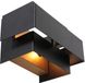 Steinhauer Wandlamp Muro 3368ZW Zwart met goudkleurige binnenkant