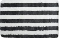 MSV Badkamerkleed/badmat - Microvezel - Grijs/Wit - 50 x 80 cm