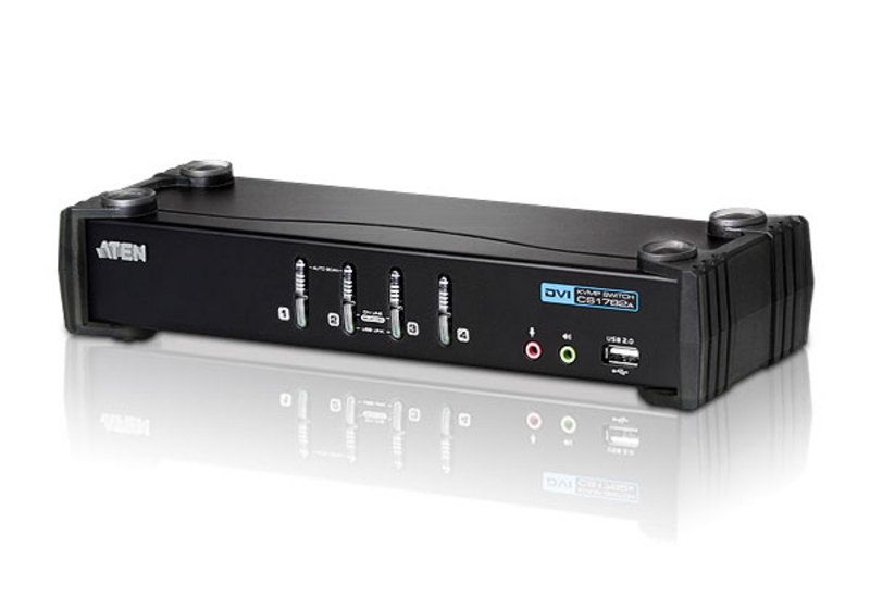 Aten CS1764A DVI Single Link + USB + Audio KVM Switch 4 naar 1