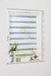 K-Home® Klemmfix dubbel rolgordijn Madrid zonder boren bloem groen B105 x H150 cm