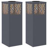 vidaXL Zonne LED Pad Licht 2 st Warm Wit 18 x 18 x 50 cm
