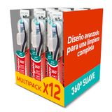COLGATE - Tandenborstel COLGATE 360 Deep Clean – zachte strengen – familieverpakking – 12 stuks