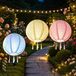 Set de 3 lampes solaires, lanternes LED de 20 cm, résistantes aux intempéries, adaptées pour être suspendues