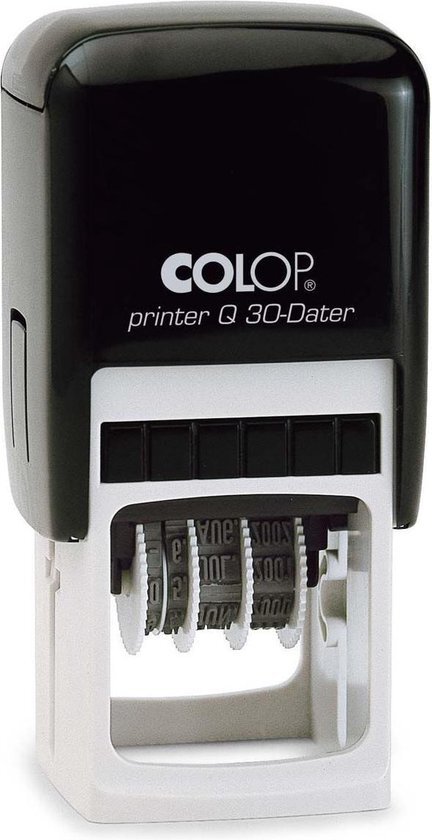 Stempel Stempelfabriek Colop Printer Q30/D Blauw - Stempels - Datum stempel Nederlands - Stempel afbeelding en tekst