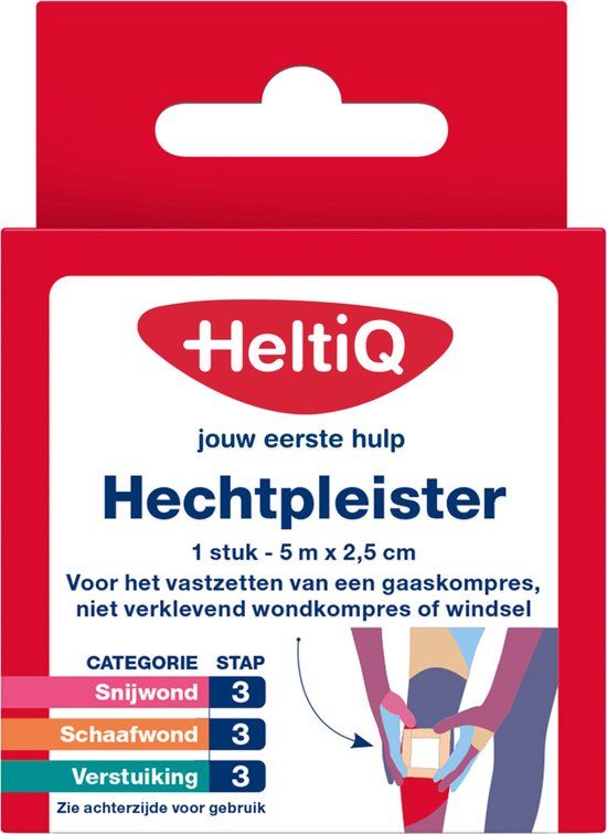HeltiQ Hechtpleister 2.5cm x 5m (1st)