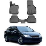 OMAC Tapis de sol pour Seat Leon 2012-2020 Noir 4 pièces TPE