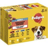 Pedigree natvoer hond adult, multipack, gemengde selectie met groenten, in gelei 12x100 g
