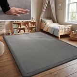 Paco Home Tapijt Kinderkamer Vloerkleed Antraciet 160x220 cm