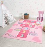the carpet Happy Life Speelkleed - Prinses roze kindertapijt 120x160 cm