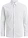Jack & Jones Plus Chemise Casual Manches Longues Blanc Polyester Coton Regular Fit Homme 8XL