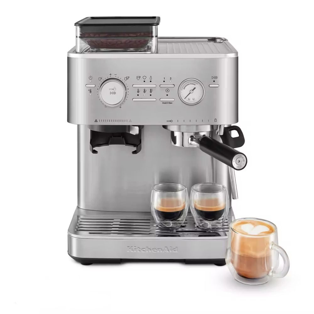 KitchenAid Halfautomatische Espressomachine - 2.5L - Ingebouwde Koffiemolen - Porcelain White