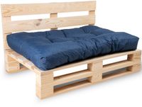 Bananair - Palletkussen - Tuinkussen voor Palletbank - Zitkussen - 120x80x15 cm - Blauw