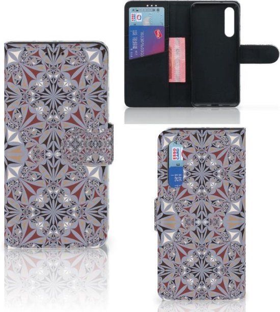 B2Ctelecom Book Case Xiaomi Mi 9 SE - Flower Tiles