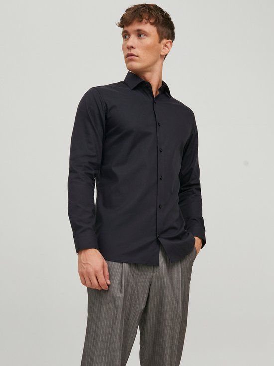JACK & JONES JPRBLAPARKER SHIRT L/S NOOS Men's Shirt - Size XL - Black