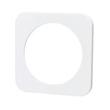 Wandplaat van kunststof, 1 witte sleutel, 82 x 82 x 8 mm (l x b x h)