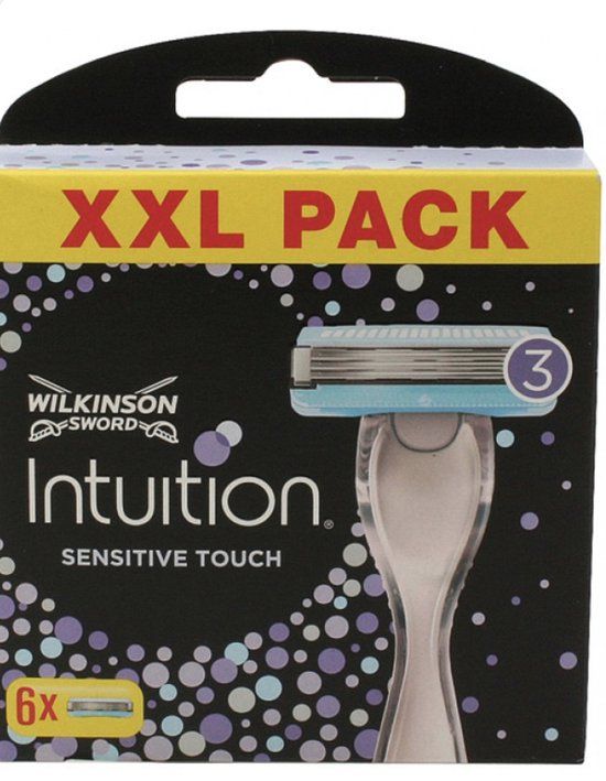 Wilkinson Sword Intuition Sensitive Touch Scheermesjes voor dames, 6 stuks
