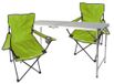 Mojawo Lime Kampeer meubelset, 3-delig: tafel (hoogte verstelbaar) + stoelen