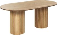 Beliani SHERIDAN - Eettafel Ovaal - Lichte Houtkleur - 180 cm