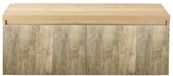 BES LED Frozen 3D Badmeubelset 120 cm - Greeplijst in Kleur - Inclusief Wastafelbovenblad French Oak