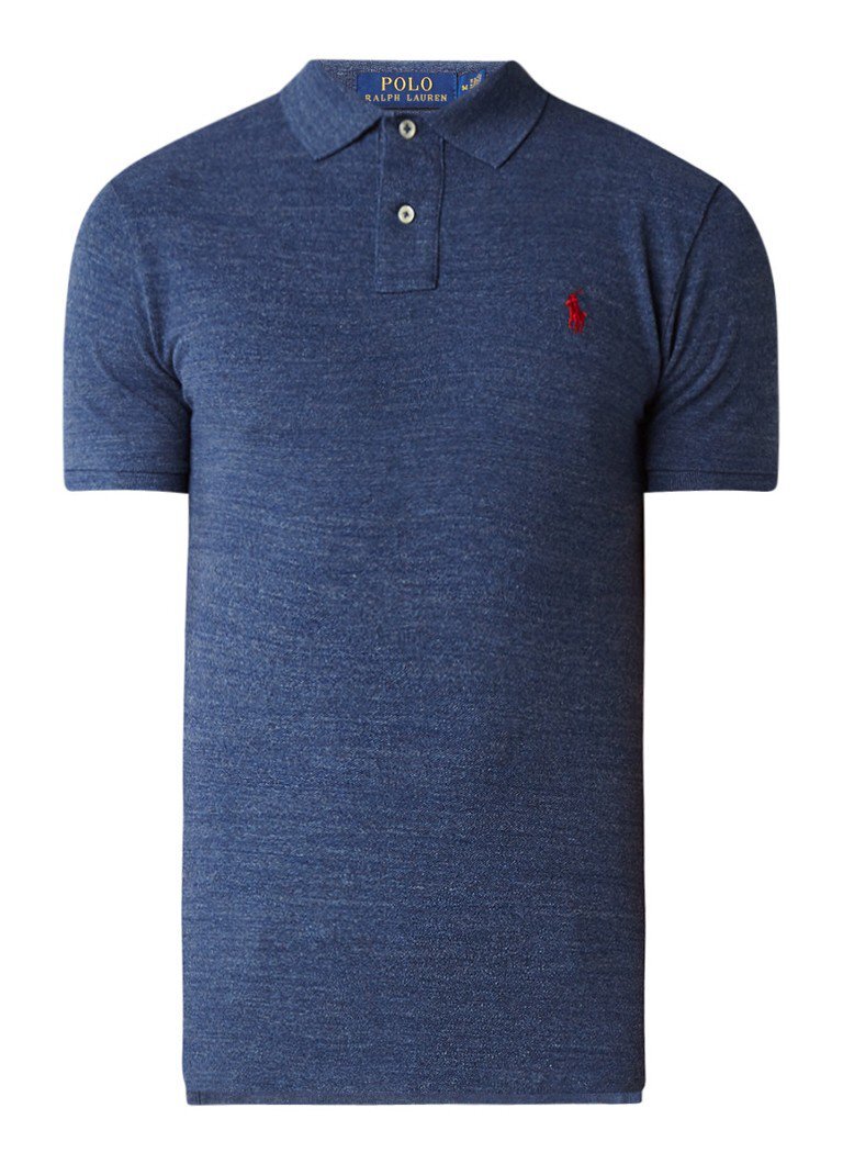 Ralph Lauren Custom Slim fit polo met logoborduring