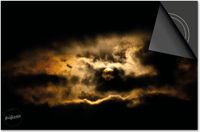 Dietrix Inductie beschermer 78x52 - Dietrix Kookplaat beschermer - Black en Gold - Wolken goud zwart