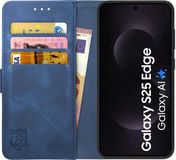 Rosso Element Wallet Book Case voor Samsung Galaxy S25 Edge - Blauw